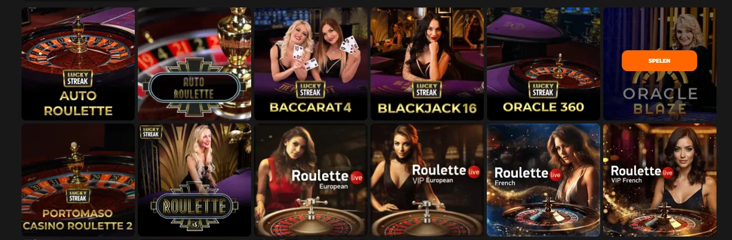 hidden jack casino tafelspellen