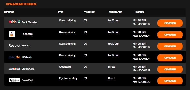 hidden jack casino uitbetalingsmethoden